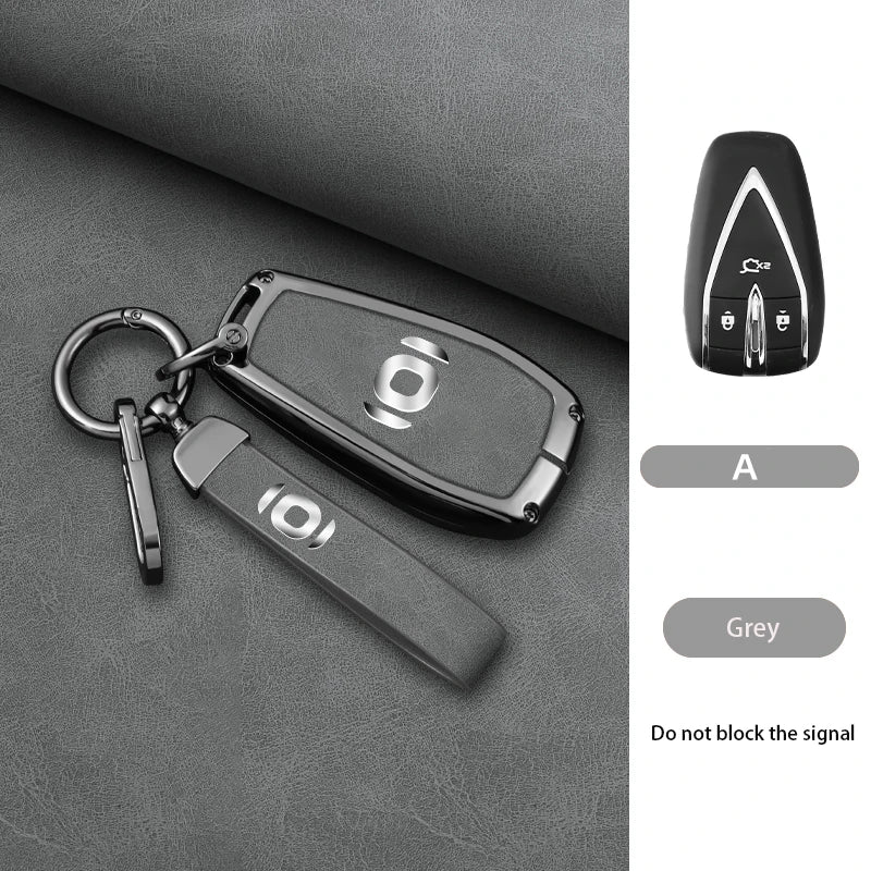 Zinc Alloy For Changan Qiyuan A05 Key Sleeve Q05 A07 Full Package A06 Shell E07 Buckle Simple Alcantara Auto Interior Accessorie