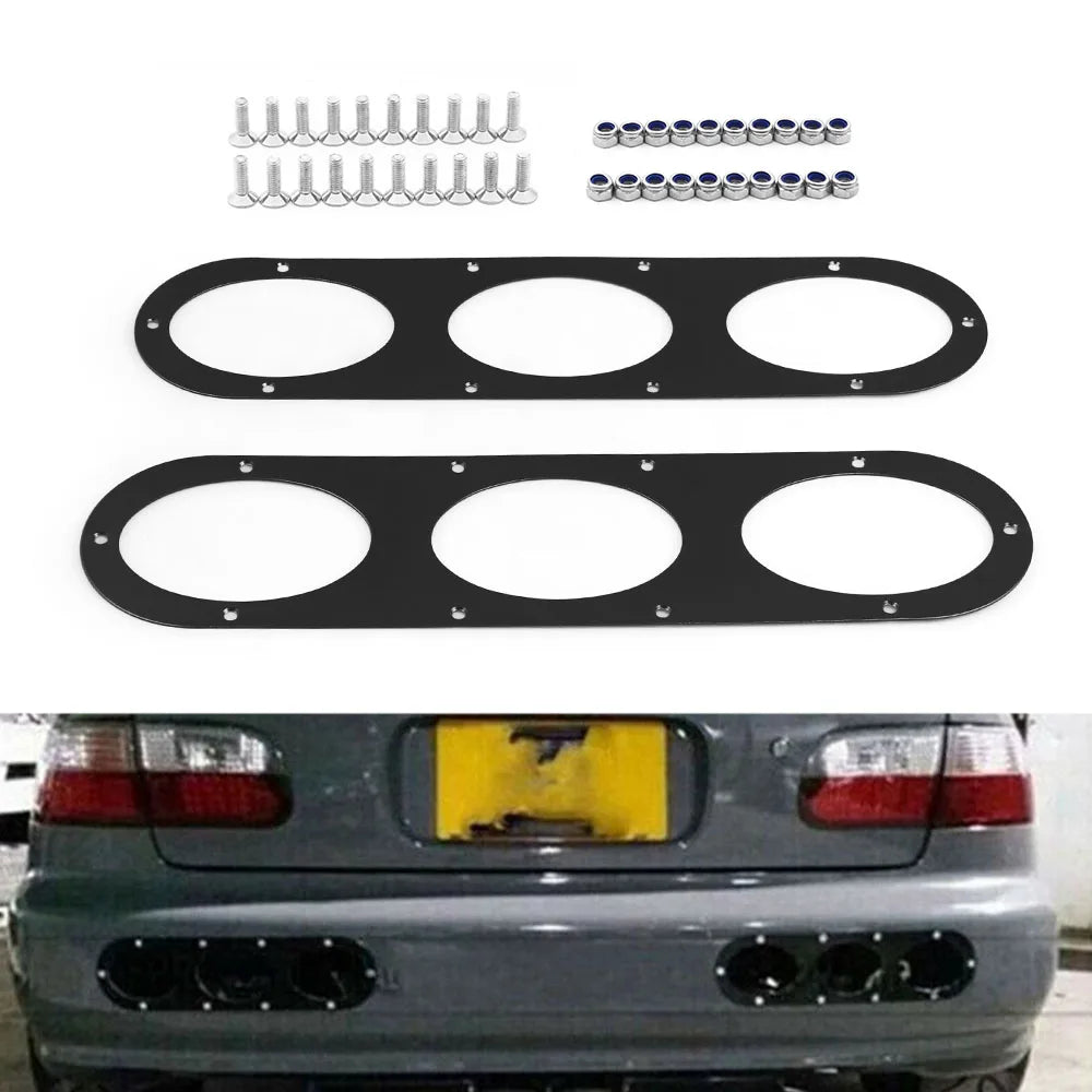 2pcs Rear Bumper Diffuser For Universal Car Rear Bumper Air Diversion Diffuser Panel BX100863