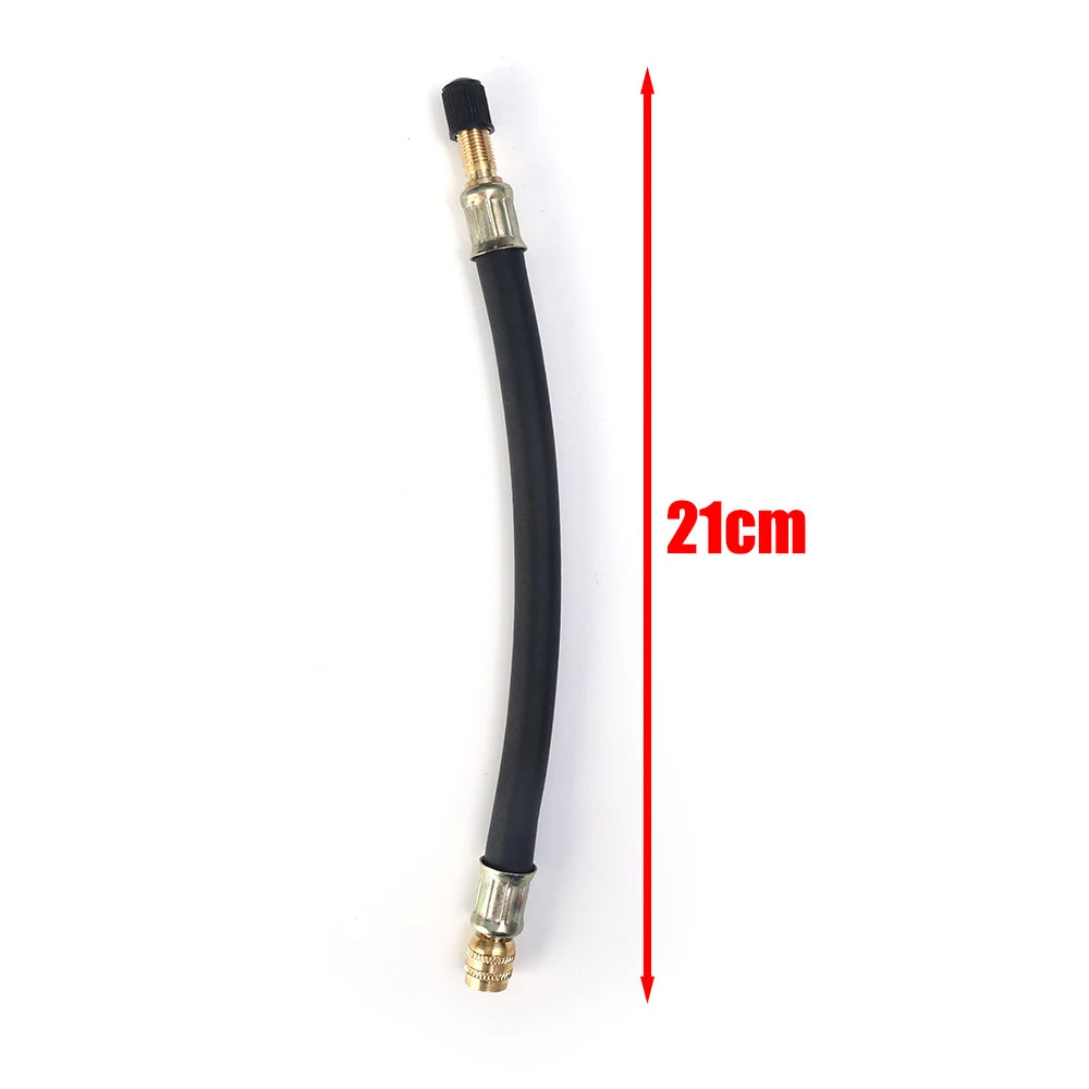 10/15/21cm Flexible Rubber Tyre Valve Inflatable Rubber Hose Twin Wheel Lorry Van Bus Valve Stems Extensions Tube Adapter