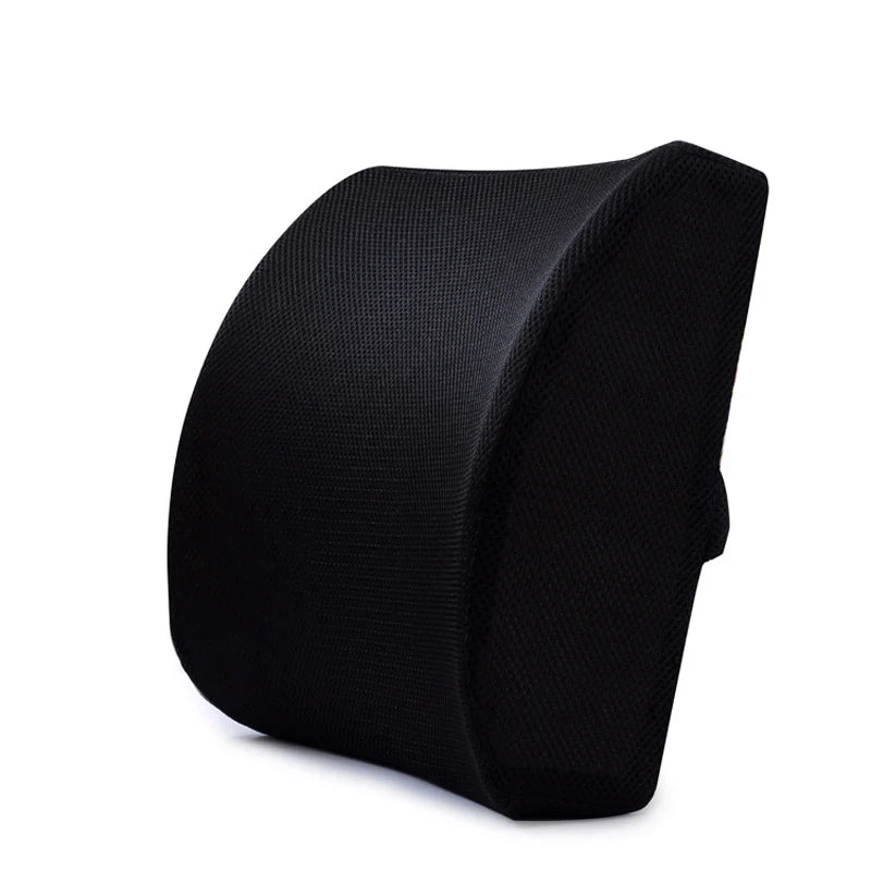 Car Lumbar Support Cushion Memory Foam Waist Pillow 3 Color Auto Seat Back Cushion for Car Chair Home Office Relieve Pain
