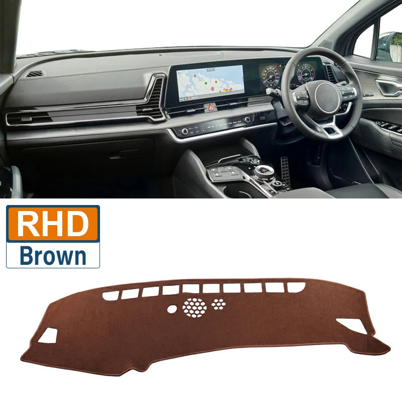 For Kia Sportage NQ5 Hybrid GT-Line HEV X-Pro 2022 2023 2024 Car Dashboard Cover Avoid Light Pad Anti-UV Carpets Non-Slip Mats