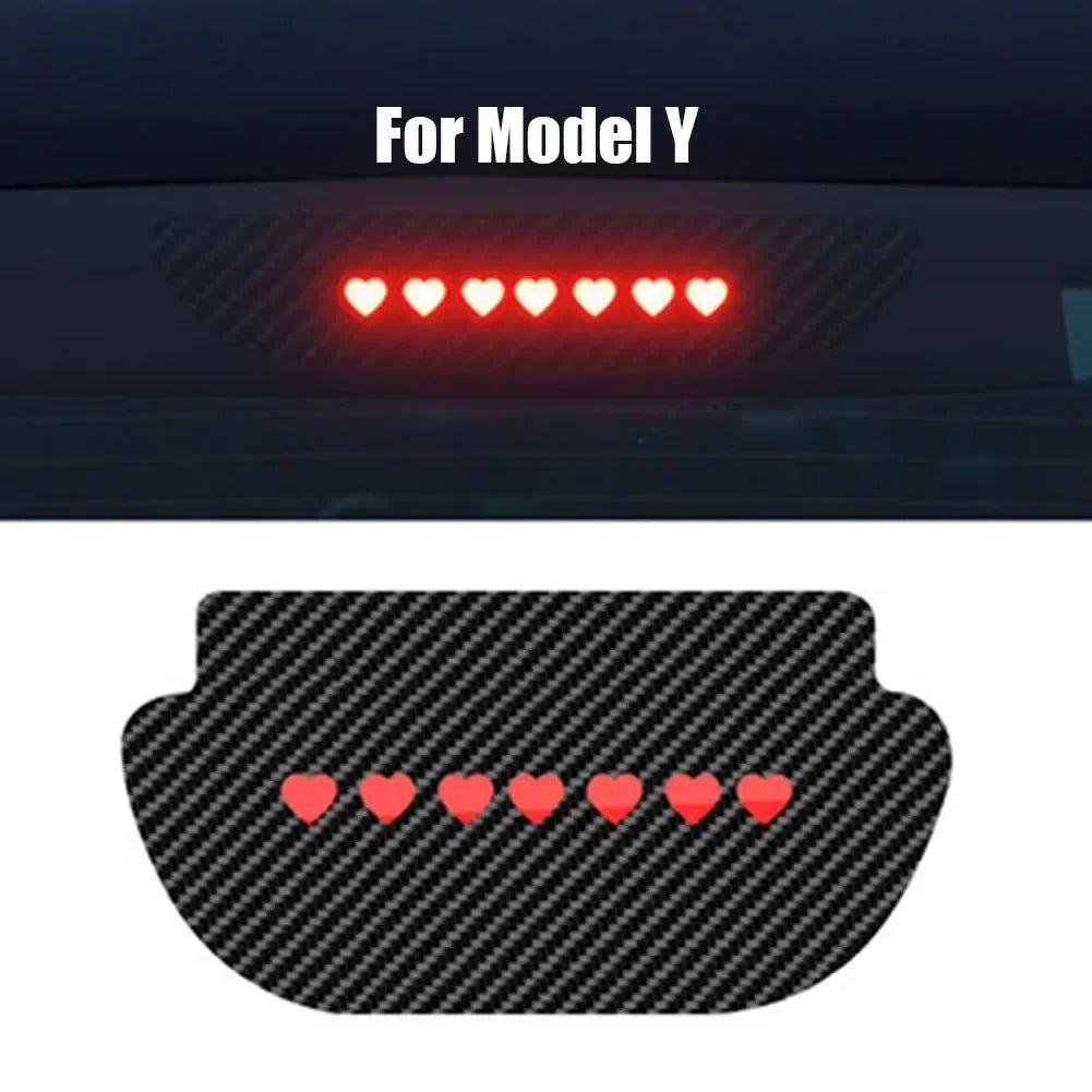 Taillight Sticker for Tesla Model 3 Y High Mounted Brake Light Projection Board Decoration Sticker Car Exterior Decoration 2023