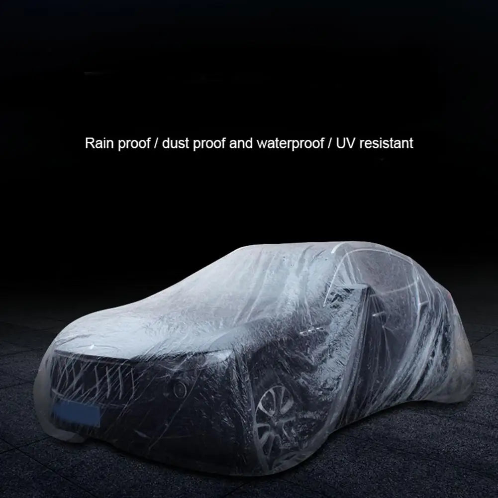 Disposable Car Cover Sun Shade Auto Accessories Universal Disposable Garage Clear Car Cover for Car