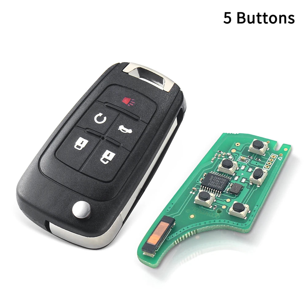 KEYYOU 2/3/4 Buttons Flip Folding Remote Car Key Fob For Chevrolet Cruze Malibu Aveo Spark Sail orlando Key 433MHz ID46 Chip