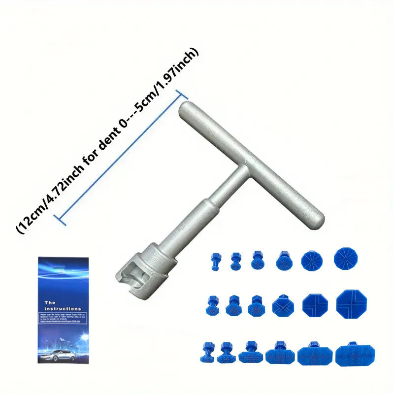 Dent Puller - Dent Remover with T bar Dent Puller and Upgraded Dent Puller Tabs for Car Dent Repair and Metal Surface Dent Remov