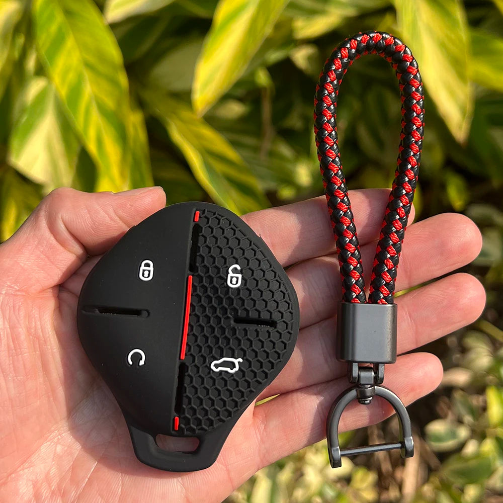 Silicone Car Key Cover Keychain Bag Set for Chery Jetour Dashing X-1 Plus DTC IDM 2022 2024 Remote Case Holder Shell Accessories