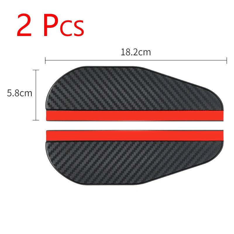 Universal Car Rearview Mirror Eyebrow Rain Cover Black Transparent Auto Parts Rearview Mirror Protector Rain Cover 1/2Pcs