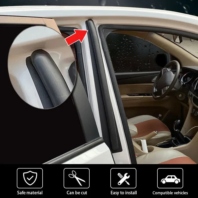 Car Door Rubber Seal Strip B Pillar Car Sealing Strip Anti-Scratch Noise Insulation Dustproof Self-adhesive Strip Middle Column