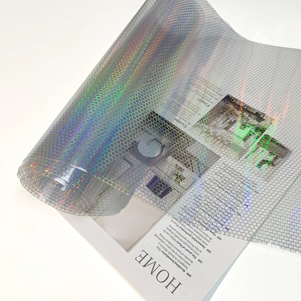 Car Laser Honeycomb Headlights Taillight Lamp Vinyl Wrap Automobile Headlight Tint Waterproof Film Fog Light Taillight Stickers