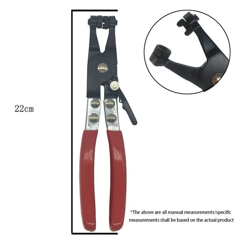 9pcs Wire Long Reach Hose Clamp Pliers Set Fuel Oil Water Hose Auto Tools,Hose Clamp Pliers for Fuel Oil & Water Hoses,Red