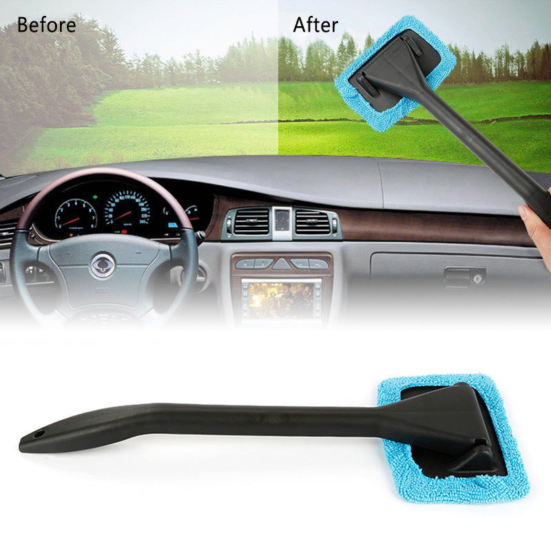 Car Window Cleaner Brush Kit Windshield Cleaning Wash Tool Inside Interior Auto Glass Wiper With Long Handle Car Accessories