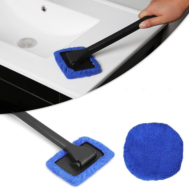 Car Window Cleaner Brush Kit Windshield Cleaning Wash Tool Inside Interior Auto Glass Wiper With Long Handle Car Accessories