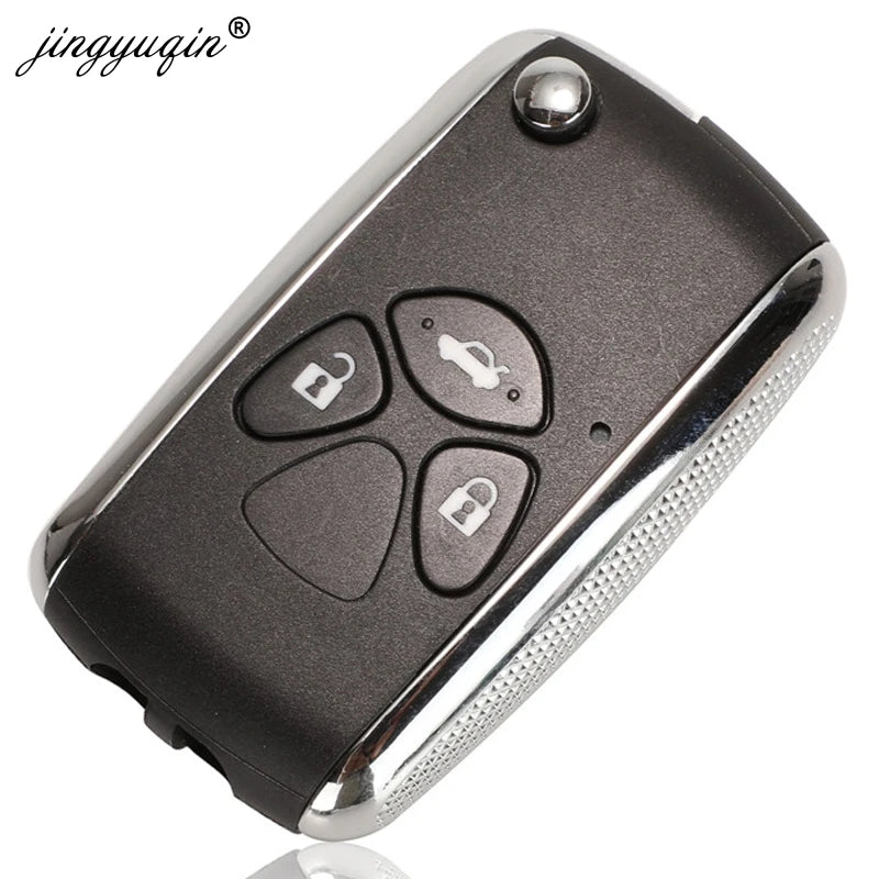 jinyuqin 2/3/4 Buttons Updated Flip Remote Key Case For Toyota Avlon Crown Corolla Camry RAV4 Reiz Yaris Prado Key Shell Toy43