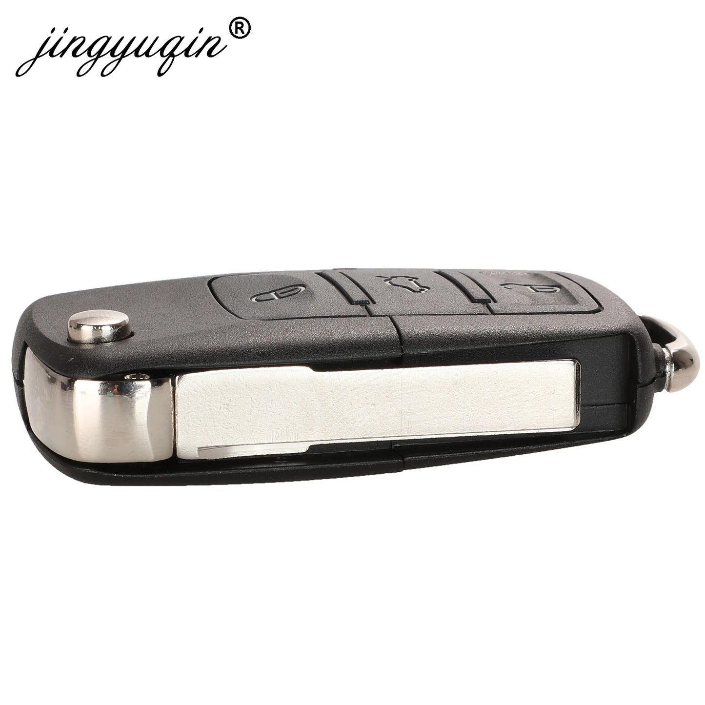 jingyuqin Uncut Blade 2/3/4 BTN Folding Flip Remote Key Fob Case Shell For VW Golf Passat Polo Jetta Touran Bora Sharan