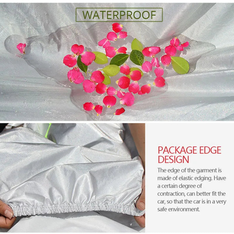 SEAMETAL Waterproof Car Cover Outdoor Sun Shade Full Covers Sun Shield UV Rain Frost Snow Dust Resistant Universal For Sedan SUV