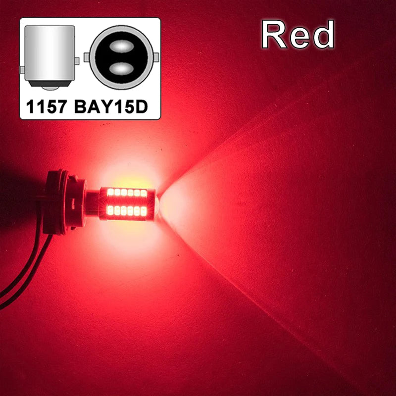 2/4/8 PCS PY21W P21/5W 1156 Ba15s 1157 Bay15d LED Bulbs Turn Signal Light 12V 33SMD 7000K White Car Brake Reverse Parking Lamps