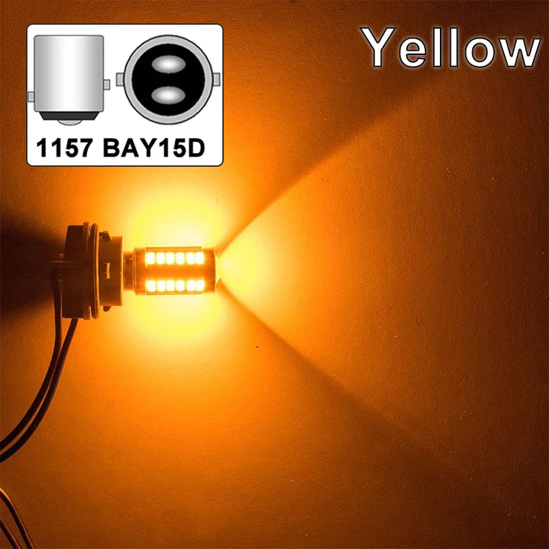 2/4/8 PCS PY21W P21/5W 1156 Ba15s 1157 Bay15d LED Bulbs Turn Signal Light 12V 33SMD 7000K White Car Brake Reverse Parking Lamps