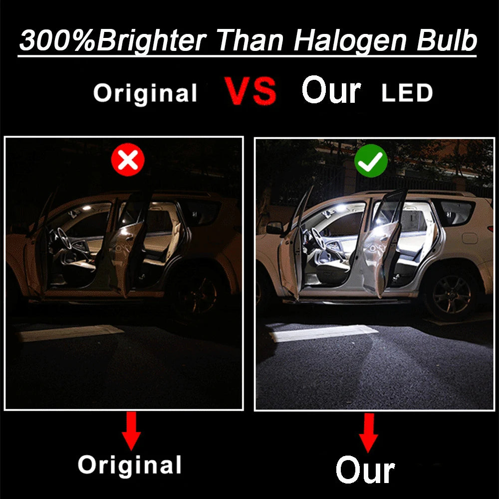 For Mitsubishi Lancer Evo X 10 Evolution 7 8 9 IX 2003-2016 Canbus Car LED Interior Lights Map Dome Trunk License Plate Lamp