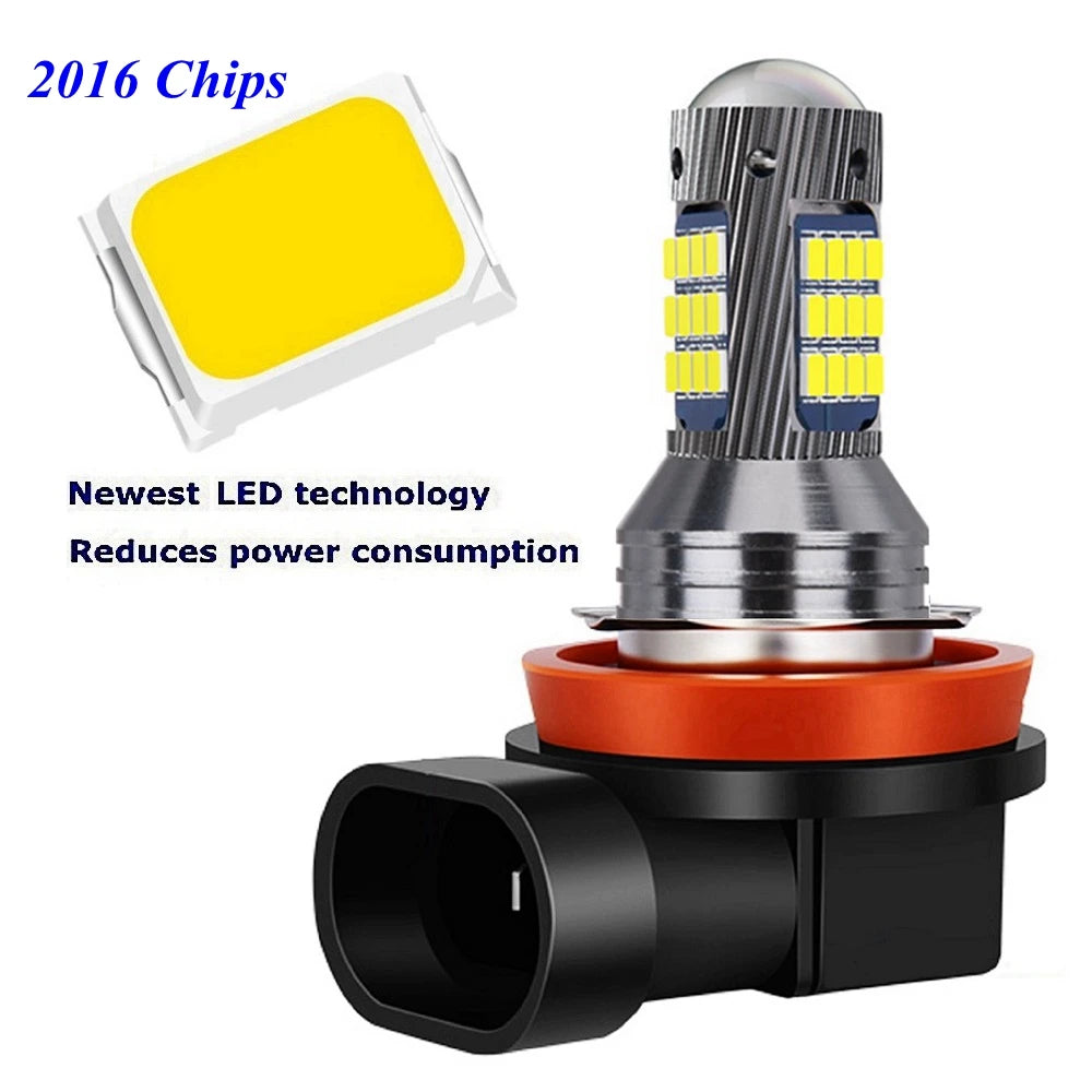 2Pcs H1 H3 H11 H8 9006 HB4 881 880 H27 2016 LED Bulbs Auto Anti Fog Lamps Car Driving Running Lights Foglamps 6000K White 12V