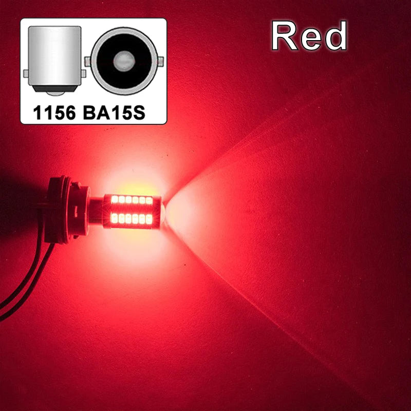 2/4/8 PCS PY21W P21/5W 1156 Ba15s 1157 Bay15d LED Bulbs Turn Signal Light 12V 33SMD 7000K White Car Brake Reverse Parking Lamps