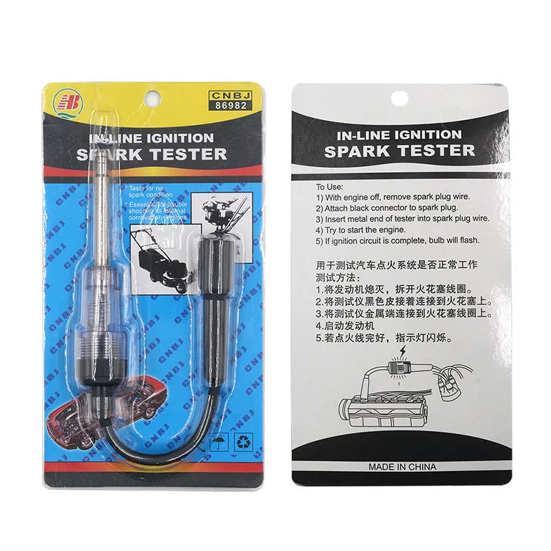 Spark Plug Tester 12V In-Line Wire Ignition Plug Analyzer Spark Plug Tester Pen Test Car Engine Auto Diagnostic Tool Free Ship