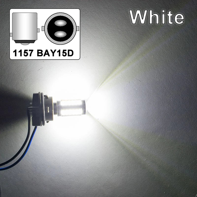 2/4/8 PCS PY21W P21/5W 1156 Ba15s 1157 Bay15d LED Bulbs Turn Signal Light 12V 33SMD 7000K White Car Brake Reverse Parking Lamps