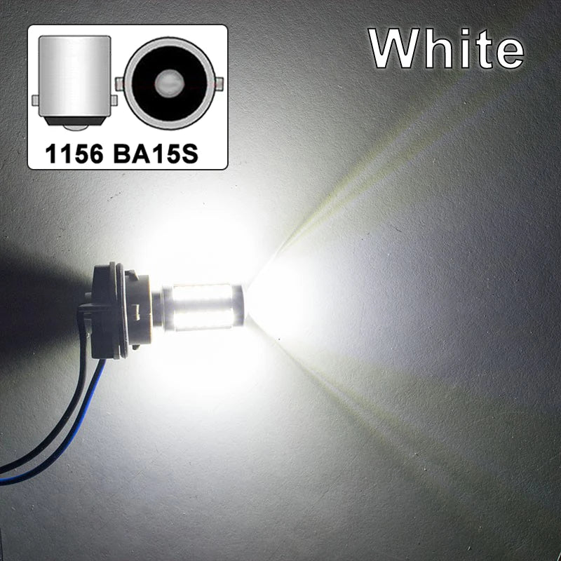 2/4/8 PCS PY21W P21/5W 1156 Ba15s 1157 Bay15d LED Bulbs Turn Signal Light 12V 33SMD 7000K White Car Brake Reverse Parking Lamps