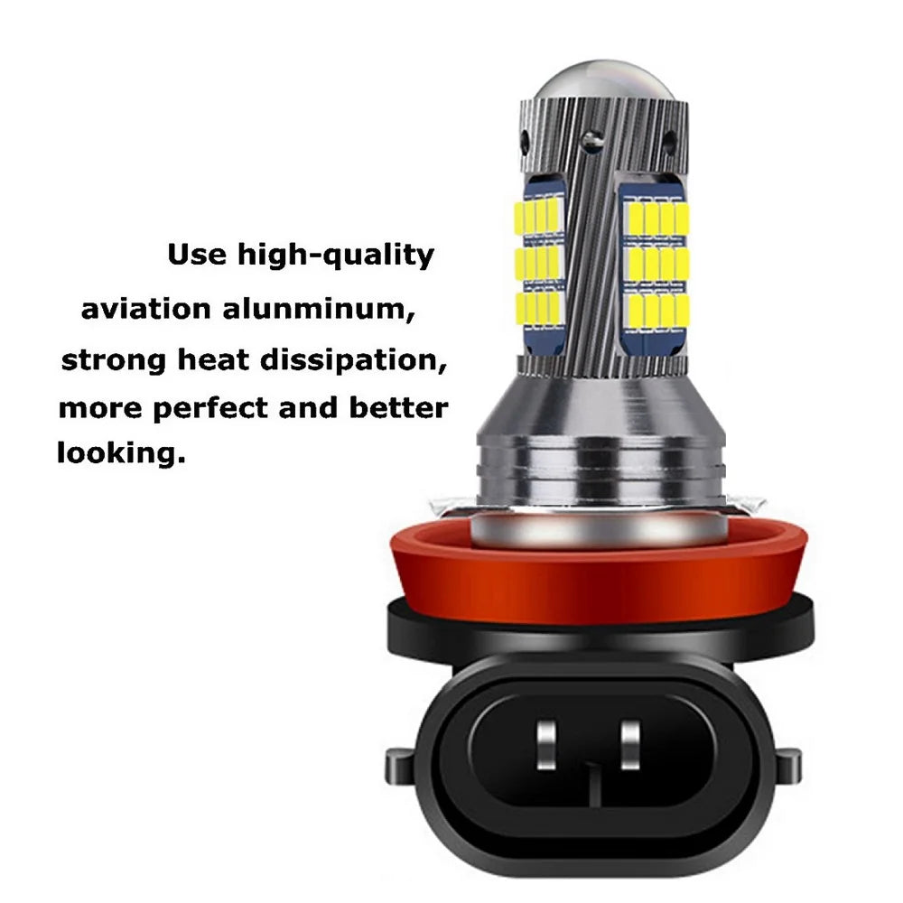 2Pcs H1 H3 H11 H8 9006 HB4 881 880 H27 2016 LED Bulbs Auto Anti Fog Lamps Car Driving Running Lights Foglamps 6000K White 12V