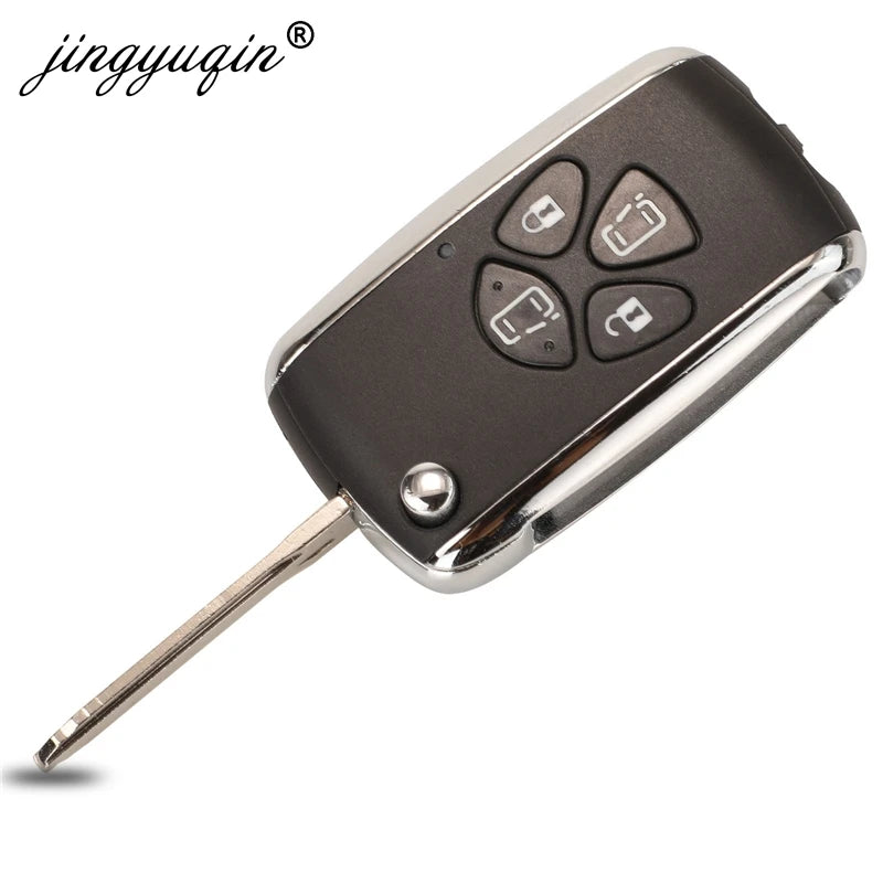 jinyuqin 2/3/4 Buttons Updated Flip Remote Key Case For Toyota Avlon Crown Corolla Camry RAV4 Reiz Yaris Prado Key Shell Toy43