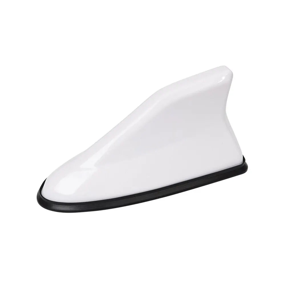 Waterproof Universal Car Radio Antenna Shark Fin Roof Decorative Antenna with Adhesive Tape Base with FM/AM Radio Function