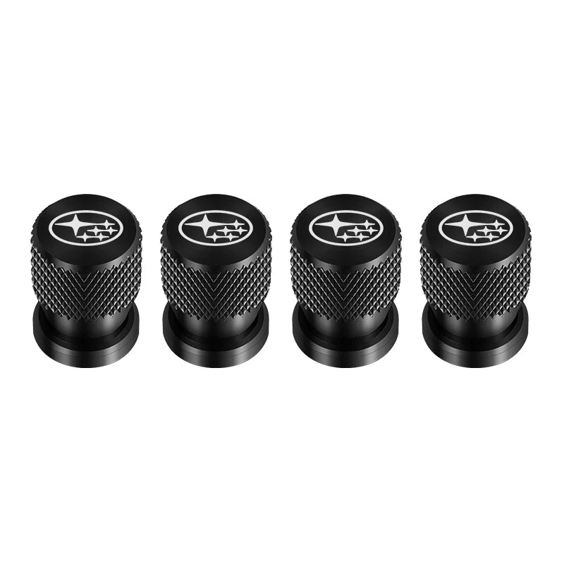 4pcs Metal Car Tire Valve Cap Car Tyre Air Stems Cover For SUBARU Forester Impreza Legacy Outback WRX STI BRZ XV Car Accessories