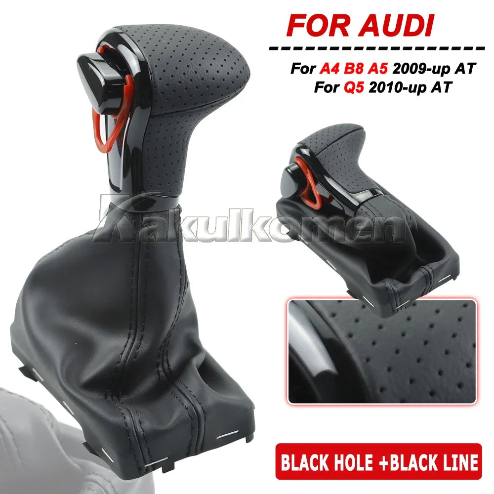 For Audi A4 B8 2009-up/A5 2008-up/Q5 2009-2015/A6 C6 2006-2011/A6L C7 2012-2018 car Leather GEAR Shift Knob shift knobs