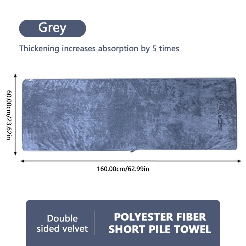 SEAMETAL 160X60CM Microfiber Car Wash Towel Thicken Towels Car Double-Sided Soft Cloth Auto Detailing Care Washing Drying Rags