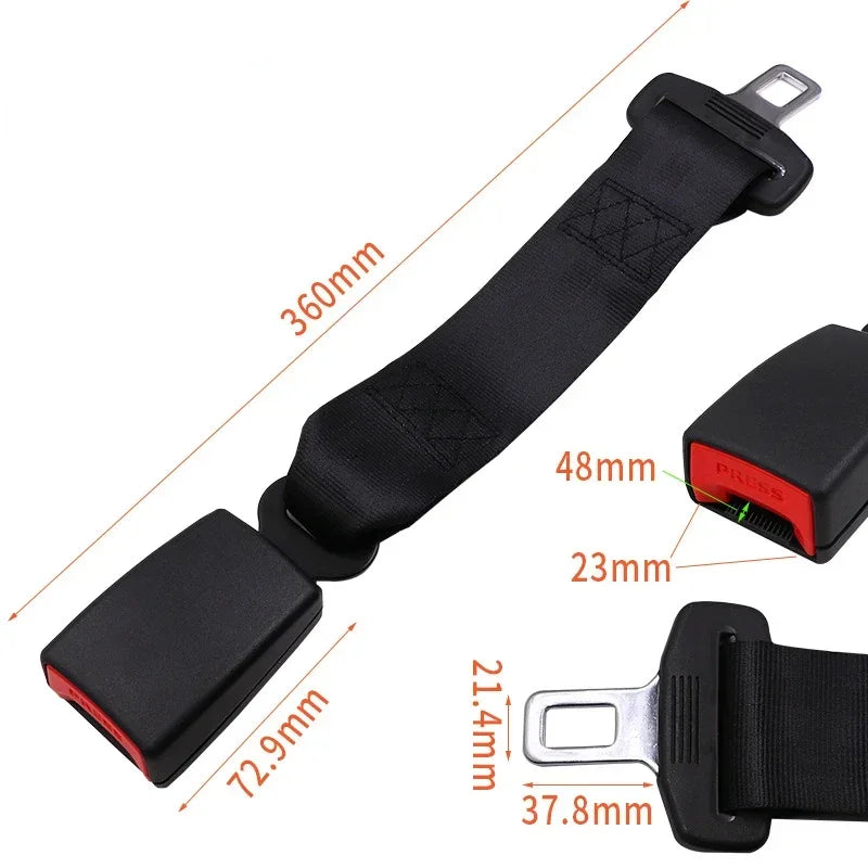 Car Seat Safety Belt Extender Clip Extension  Auto Fasteners Buckle for 20-22MM Tongue Adapter Automotive Accessories Universal