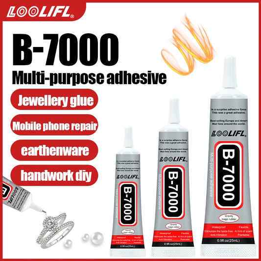 B7000 High Elastic Transparent Adhesive,Suitable For Jewelry Making,Handicraft Decoration,Waterproof And Heat Resistant