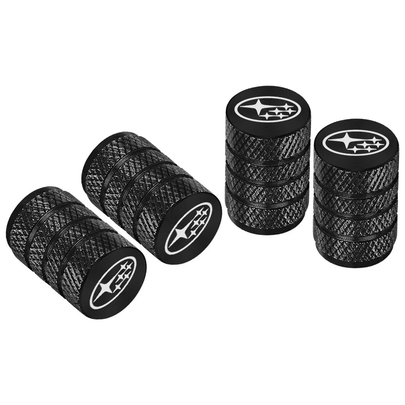 4pcs Metal Car Tire Valve Cap Car Tyre Air Stems Cover For SUBARU Forester Impreza Legacy Outback WRX STI BRZ XV Car Accessories