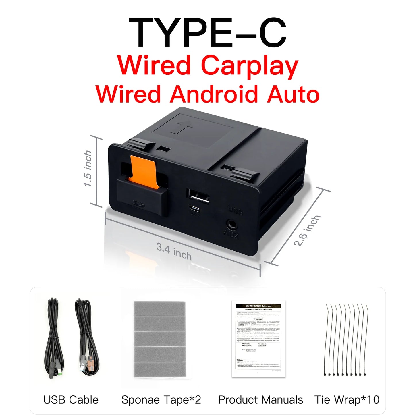 NEW P2 CarPlay Android Auto Module USB Adapter Hub  for Mazda3 Axela 6 2 CX5 CX3 CX8 CX9 Miata MX5 TK78669U0C K1414 Retrofit Kit