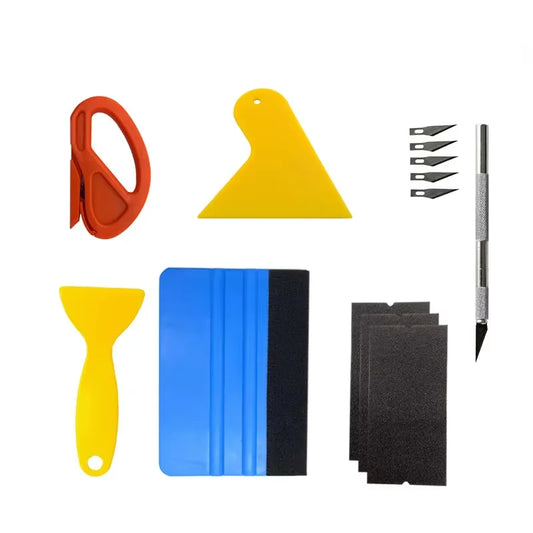New Car Film Wrap Tool Kit Squeegee Set Vinyl Scraper Cutter for Vehicle Window Tint Car Accessories Wrapping Tools