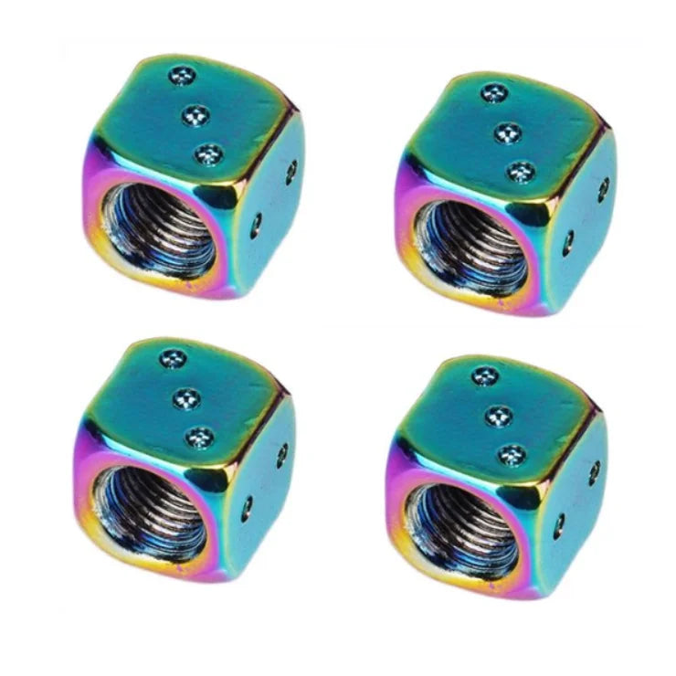 4 Pcs Aluminum Car Tire Valve Caps Hex Alloy Tyre Valve Airtight Cover Waterproof Dust For Automobiles Motorcycles Trucks Bikes