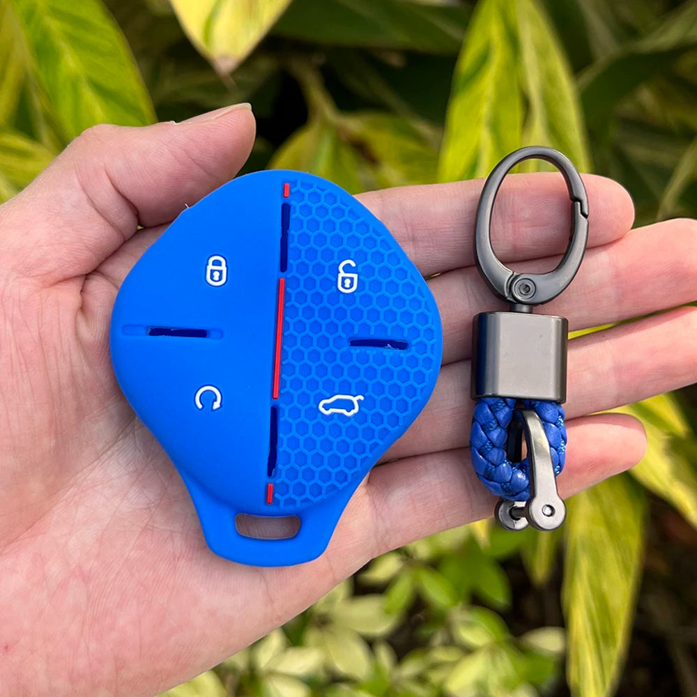 Silicone Car Key Cover Keychain Bag Set for Chery Jetour Dashing X-1 Plus DTC IDM 2022 2024 Remote Case Holder Shell Accessories