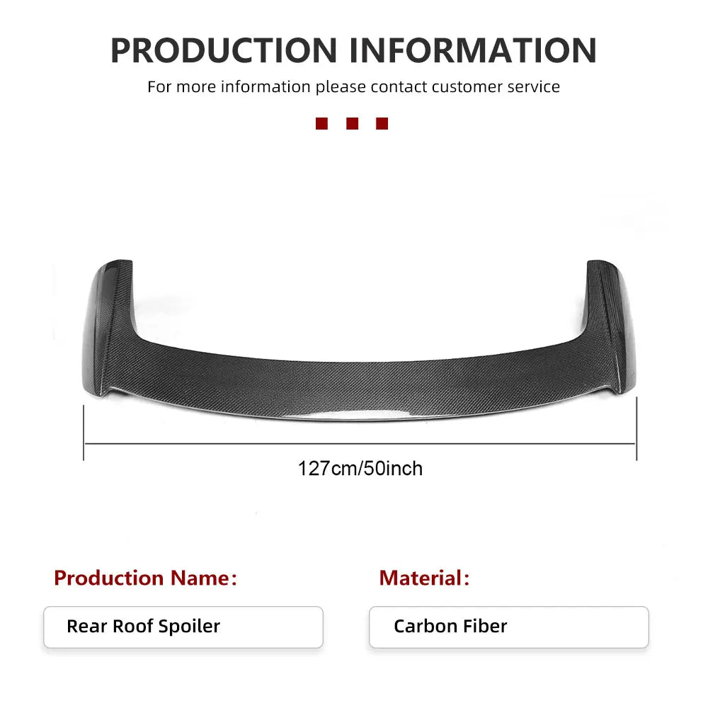 Carbon Fiber Car Rear Spoiler Roof Window Wing for Mazda 3 Axela Sport Hatchback 4-Door 2014-2017 FRP Rear Roof Spoiler Wing Lip