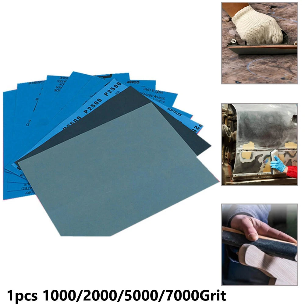 Sand Paper Sandpaper 1000/2000/5000/7000 Grit Waterproof Paper Wet/Dry For Construction Automobile Wood Products And Machining