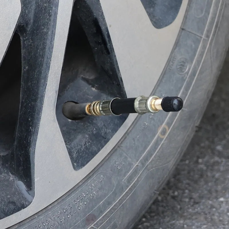 10/15/21cm Flexible Rubber Tyre Valve Inflatable Rubber Hose Twin Wheel Lorry Van Bus Valve Stems Extensions Tube Adapter