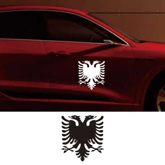 Vinyl Decal Albanian Double Headed Eagle Car Sticker Waterproof Auto Decors on Truck Bumper Rear Window