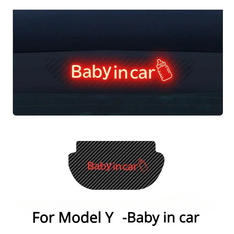 Taillight Sticker for Tesla Model 3 Y High Mounted Brake Light Projection Board Decoration Sticker Car Exterior Decoration 2023