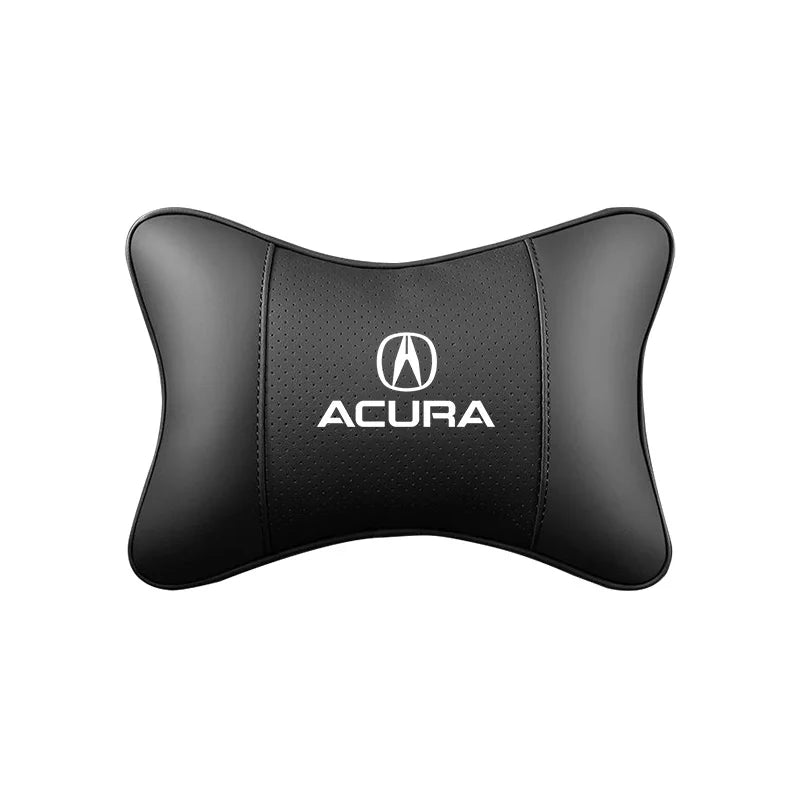Car Leather Seat Headrest Neck Pillow Head Cushioning Accessories For Acura MDX RDX TSX RSX Integra TL RL NSX TLX ILX ZDX RLX