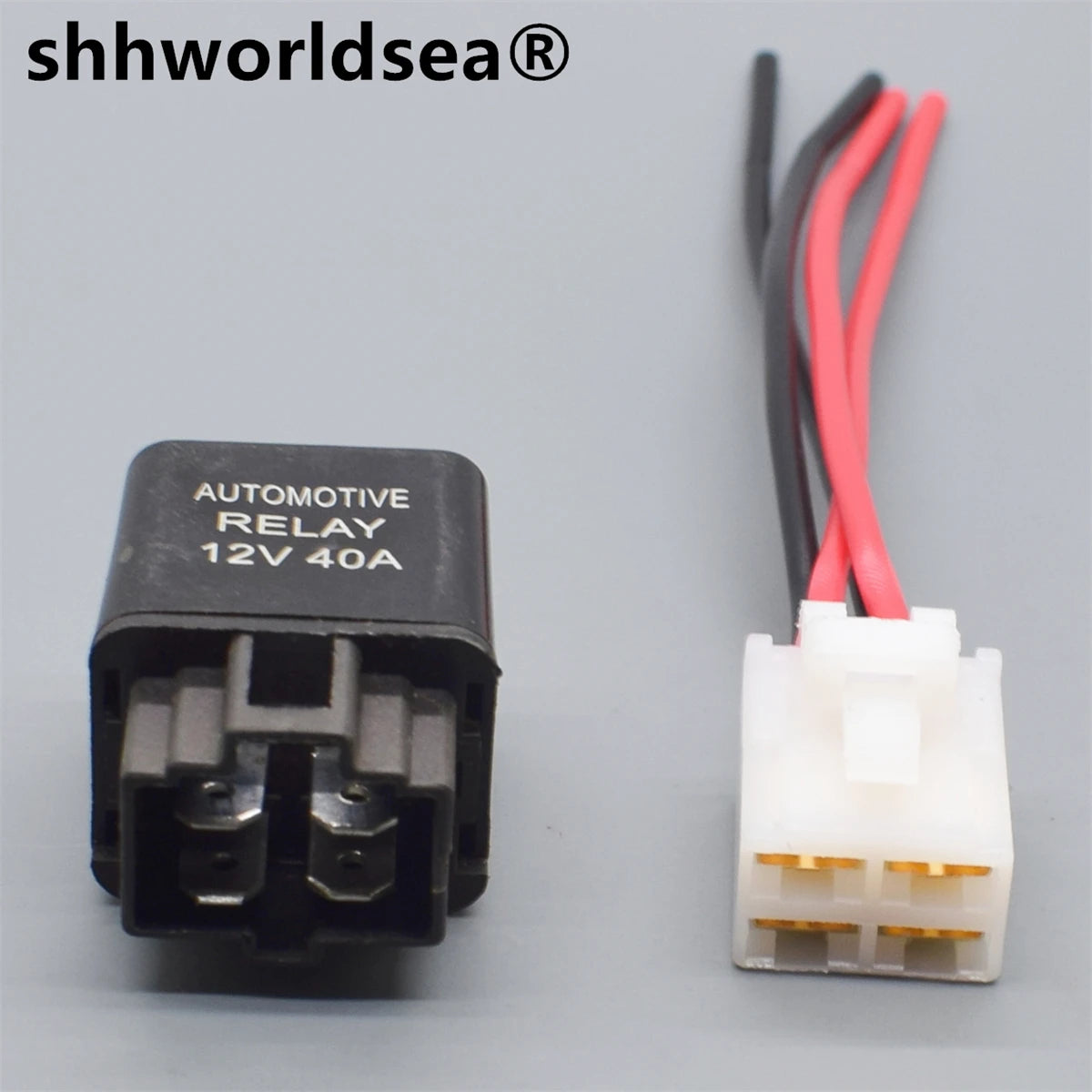 shhworldsea 1pcs Automotive air conditioning relay 12V/24V40A new energy plastic shell four plug air conditioning general relay