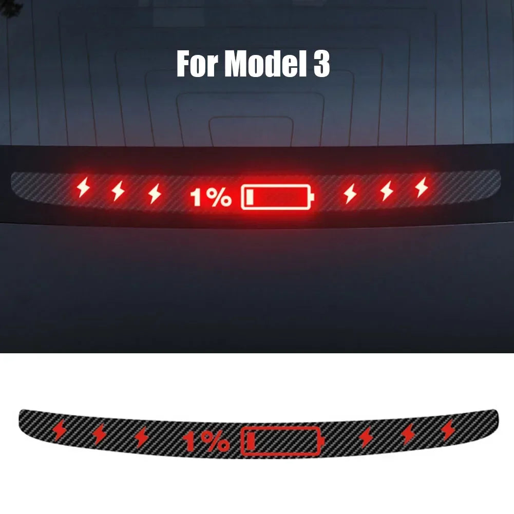 Taillight Sticker for Tesla Model 3 Y High Mounted Brake Light Projection Board Decoration Sticker Car Exterior Decoration 2023