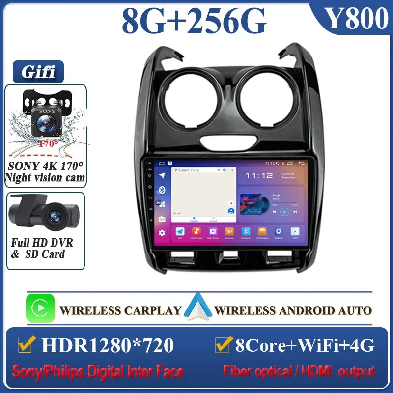 Android Auto For Renault Duster D 2015 2016 2017 2018 2019 2020 Lada Largus 2021 Car Radio Multimedia Player Stereo Navigation