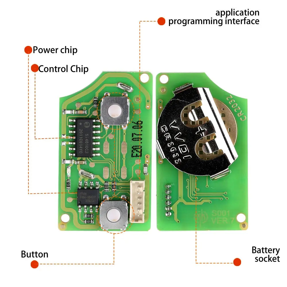 Xhorse XKB508EN Wire Universal Remote Key B5 Style 2 Buttons English Version